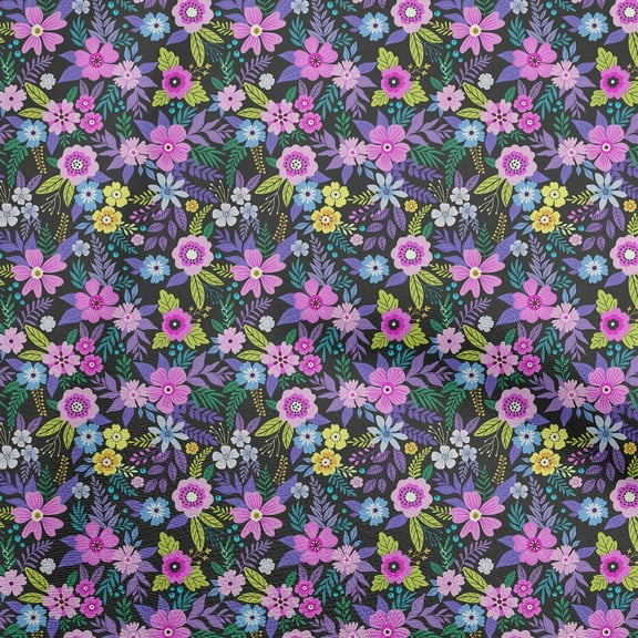 oneOone Polyester Spandex Fuschia Pink Fabric Asian Floral Dress Material Fabric Print Fabric By The Yard 56 Inch Wide