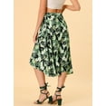 thumbnail image 3 of DARING DIVA Women's Floral Tropical Boho Midi Wrap Skirt XS Black, 3 of 6