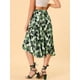 thumbnail image 3 of Falda Cruzada A Media Pierna Floral Hawaiana Tropical Bohemia Para Mujer Negro L, 3 of 6
