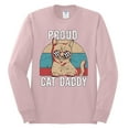 thumbnail image 3 of Proud Cat Daddy Cat Lover Mens Long Sleeve Shirt, Light Pink, Large, 3 of 5