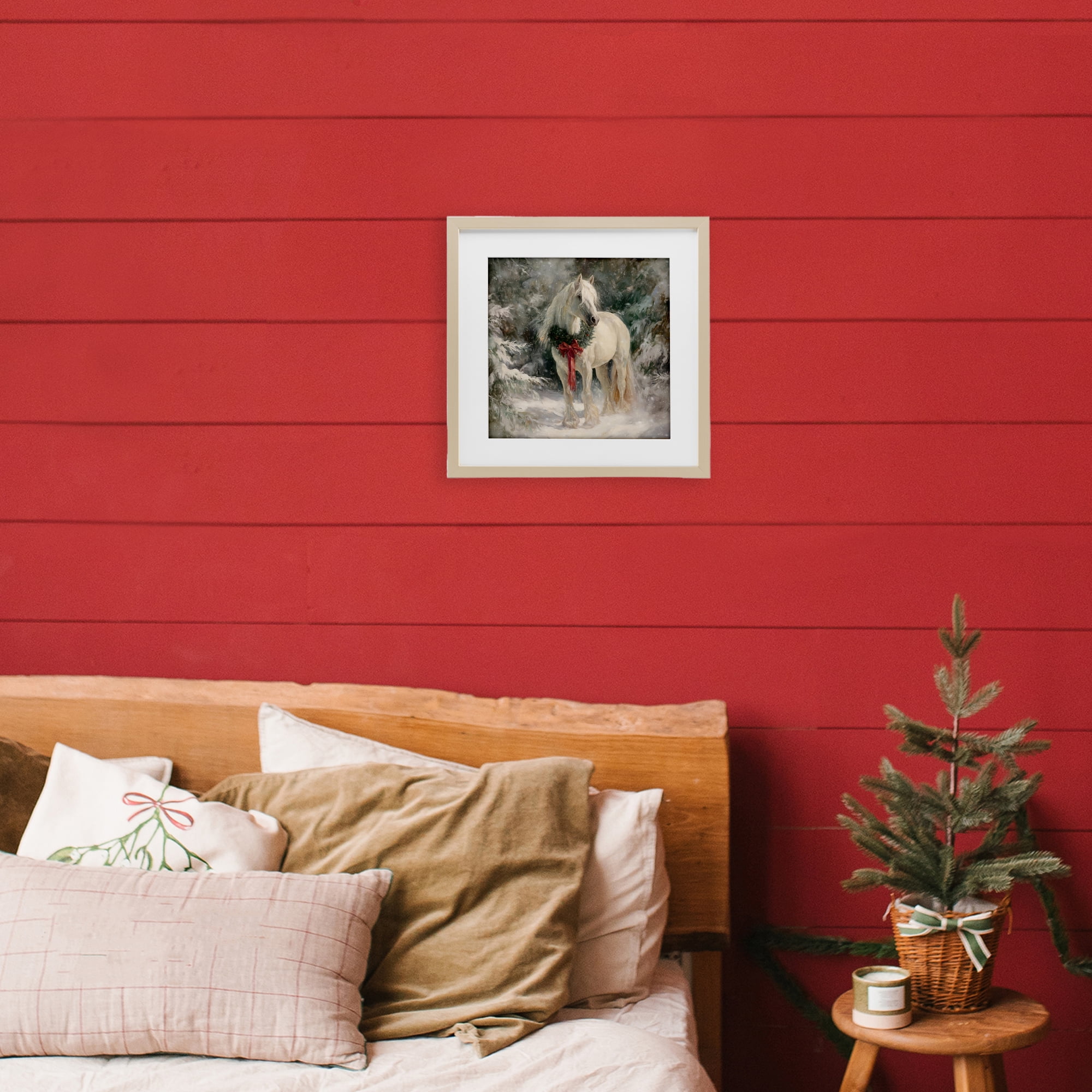 Stupell Industries Pretty Christmas Mare Birch Framed Print Under Glass, design by Tina LeCour