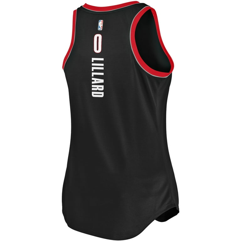 Women s Fanatics Damian Lillard Black Portland Trail Blazers Fast Break Tank Jersey Icon Edition Walmart