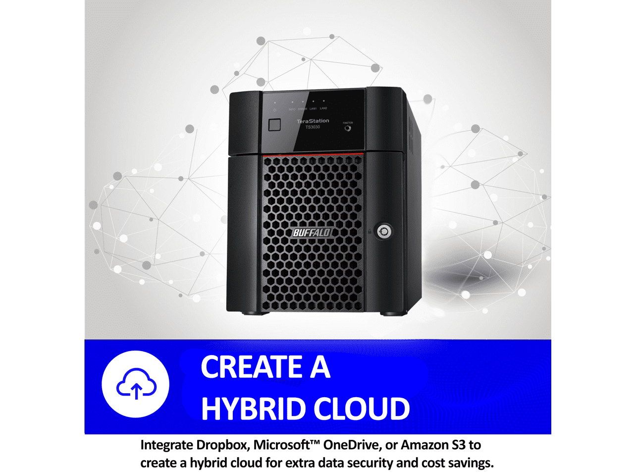 BUFFALO TeraStation 3430DN 4-Bay Secure SMB Desktop NAS 8TB (2x4TB) with Hard Drives Included - Alpine AL524 Quad-core (4 Core) 2 GHz - 4 x HDD Supported - 2 x HDD Installed - 8 TB Installed HDD Ca...