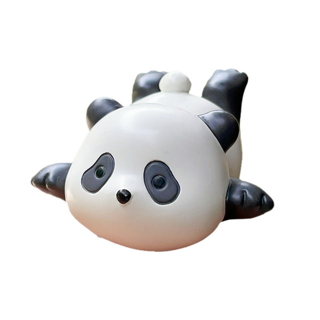 Adorable Panda Figurine Sculpture Resin Art Model For Desktop Indoor And Garden Ornament