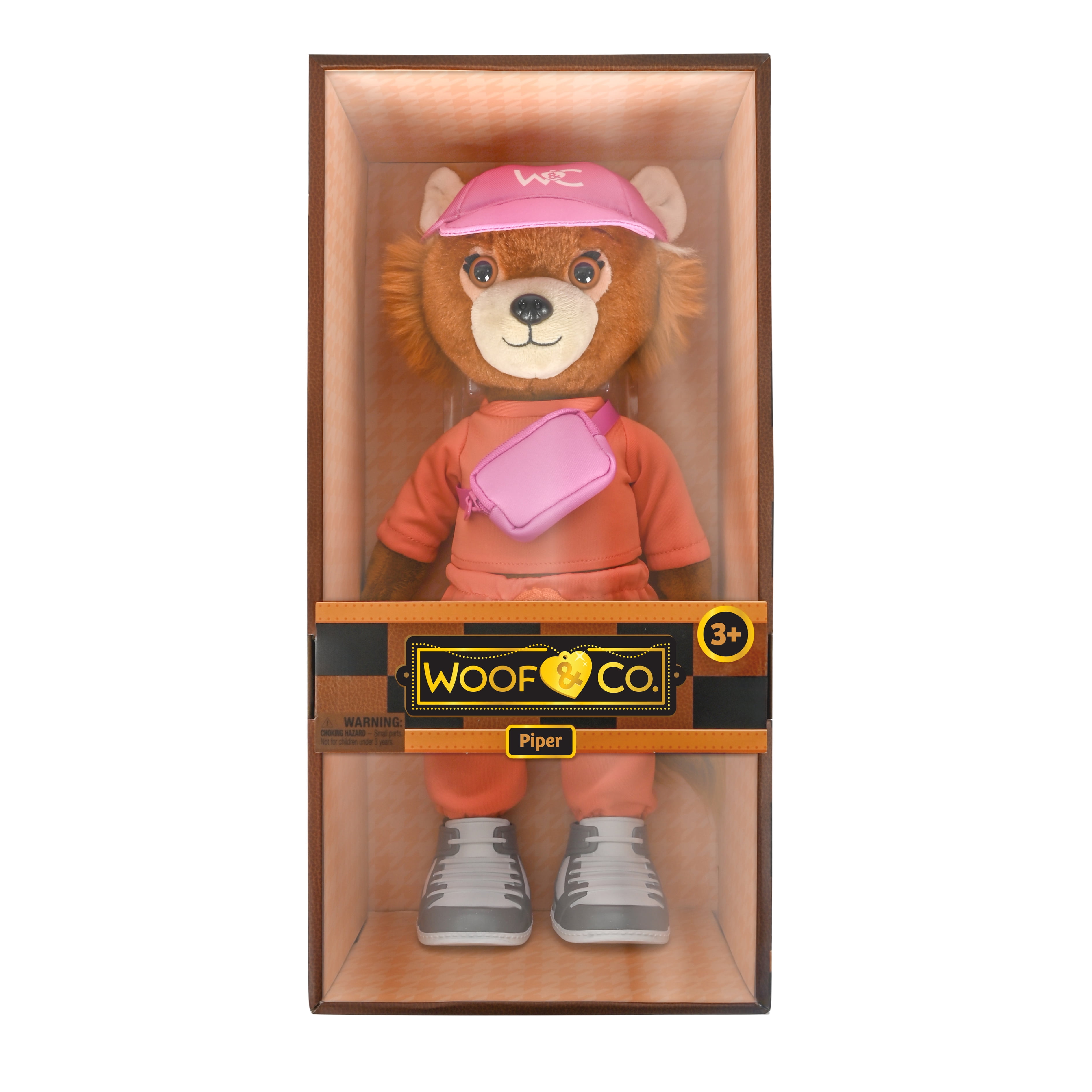 Woof & Co 15-inch Fashion Doll – Piper The Poseable Plush Chihuahua with Removable Outfit & Accessories, Children Ages 3+