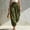 Army Green, variant on Womens Scrub Pants Cotton Linen Capri Ladies' Casual Lace Waist Elastic Waist Pants with Pockets Coffee XL