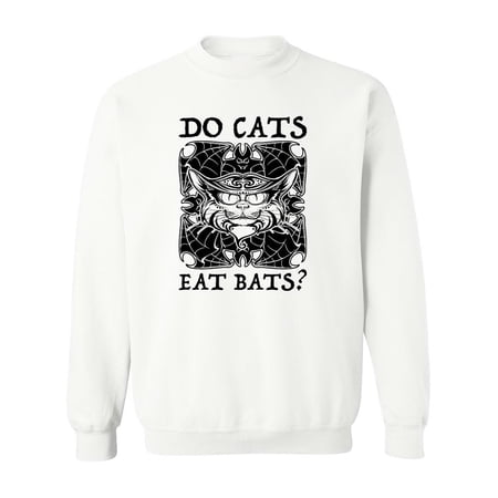 Do Cats Eat Bats? Design Sweatshirt Men -Image by Shutterstock Male 4X-Large