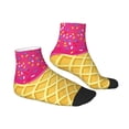 thumbnail image 3 of Bingfone Red Ice Cream Design Patterned Men'S Women'S Casual Cotton Socks, 3 of 9