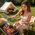 thumbnail image 4 of Stainless Steel Barbecue for Grilling - 2026 3 Way Grill Skewers Kabob Sticks with Push Slider Bar Reusable Metal Skewers for Meat Chicken Sausages Veggies Barbecue Accessories, 4 of 8