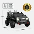 thumbnail image 4 of Best Choice Products Kids 24V 2-Seater Electric Ride-On Car Truck w/ Parent Control, Bluetooth, LED Lights - Black, 4 of 11