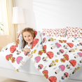 thumbnail image 4 of Homewish Cute Cartoon Mushroom Full Size Comforter Sets,Fungus Botanical Bedding Comforter Set,Red White Bedding Sets For Kids,Super Cozy Room Decor Reversible,3-Piece, 4 of 8