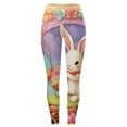thumbnail image 4 of WILLBEST Leggings de Entrenamiento de Moda Para Mujer, Pantalones de Yoga Con Estampado de Pascua y Bloques de Color, Mallas Suaves y Elásticas de Cintura Alta Para Correr En El Gimnasio Mediana, 4 of 5