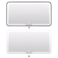 thumbnail image 2 of relayinert Car Vanity Mirror Durable Portable Three-color Light For Makeup Car Interior Rearview Mirror white, 2 of 6