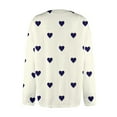 thumbnail image 4 of TQWQT Valentines Day Sweater Women 2025 Open Front Love Heart Print Holiday Sweater Button Down Cardigan Cute Plus Size Women Clothes XL, 4 of 5