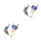 thumbnail image 4 of Anillo abierto Minnieouse para mujeres adolescentes ajustable arte joyería 2piezas Azul, 4 of 6