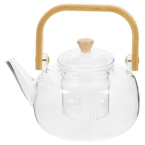 Miangastore Bouilloire en Verre Borosilicate Transparent 1Pcs 6.6X5.1in
