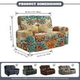 thumbnail image 2 of Xoenoiee Boho Mandala Flower Print Recliner Sofa Slipcover with Pockets 6-Piece Stretch Recliner Covers Spandex Fabric 2-Seater Reclining Couch Cover with Elastic Bottom, 2 of 6