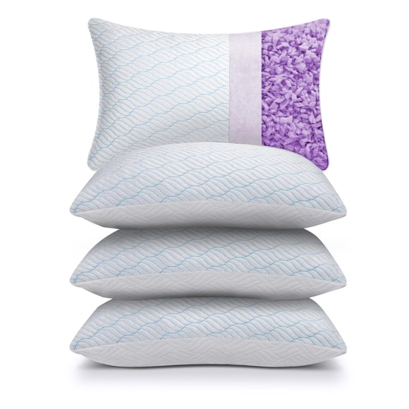 Juego de almohadas WISHSMILE Cooling King Size, espuma viscoelástica triturada