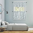 thumbnail image 5 of Natural Trees Branches Kitchen Curtains Sets for Windows 24 Inch Length, Colored Birds Vintage Rustic Blue Rod Pocket Window Treatments Tier Curtains and Valances Set for Bedroom/Bathroom, 5 of 8