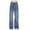 Blue D, variant on WRKEKC Girls Cargo Jeans, Casual Pants for Girls, Children Girls' Jeans Long Pants Children's Loose Pants Straight Leg Pants Wide Leg Pants Casual Outerwear Pants