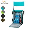 Wacces Multi-Purpose Backpack Chair/ Stool with Cooler Bag for Hiking/Fishing/Camping/Picnicking - Blue / Grey