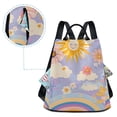 thumbnail image 5 of FORMRS Women's Travel Backpack Purse Anti-Theft Hidden Pockets Casual Shoulder Bag, Purple Clouds, 5 of 7