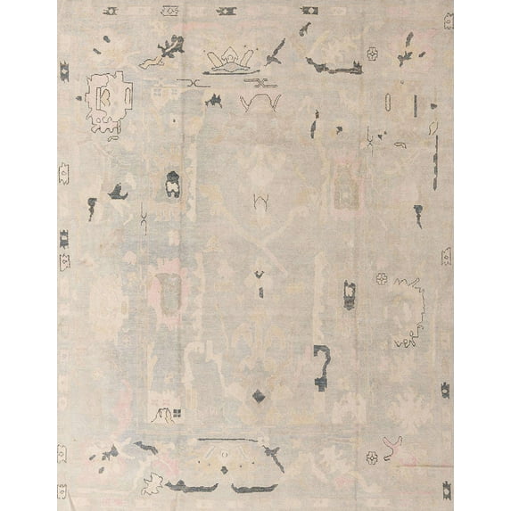 Ahgly Company Machine Washable Indoor Rectangle Abstract Tan Brown Area Rugs, 7' x 10'