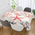 thumbnail image 2 of Yayeee Tablecloths 60" x 120" Rectangle Wrinkle Resistant Party Table Cover, Starfish Seashell, 2 of 8