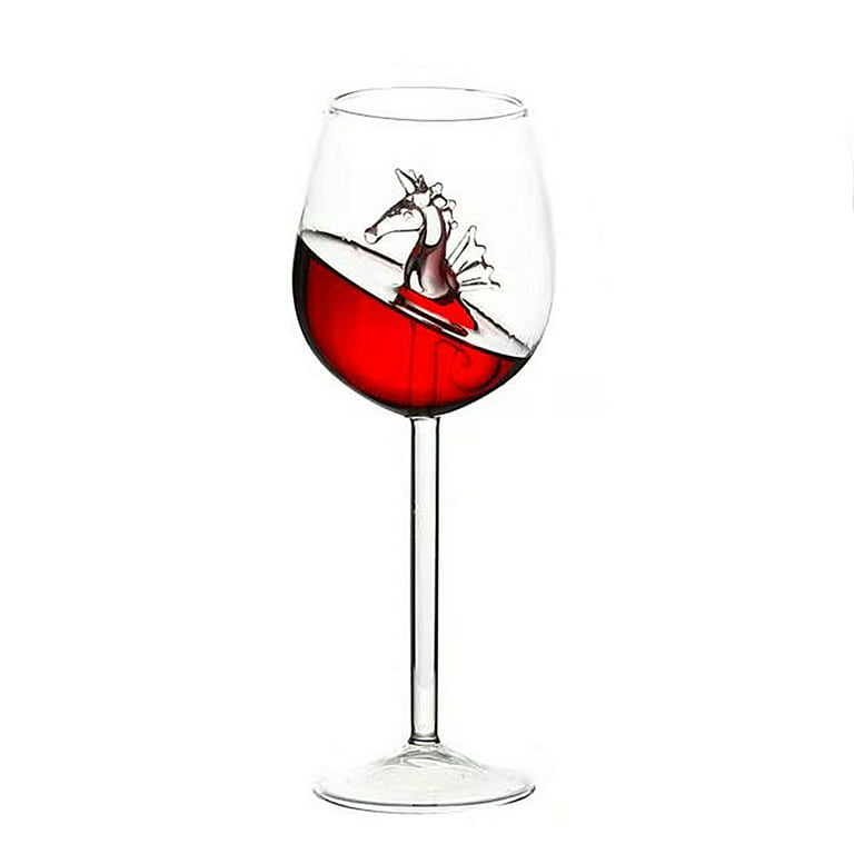 ELIXIR GLASSWARE Premium Crystal Wine Glasses 14oz x 4 - Red