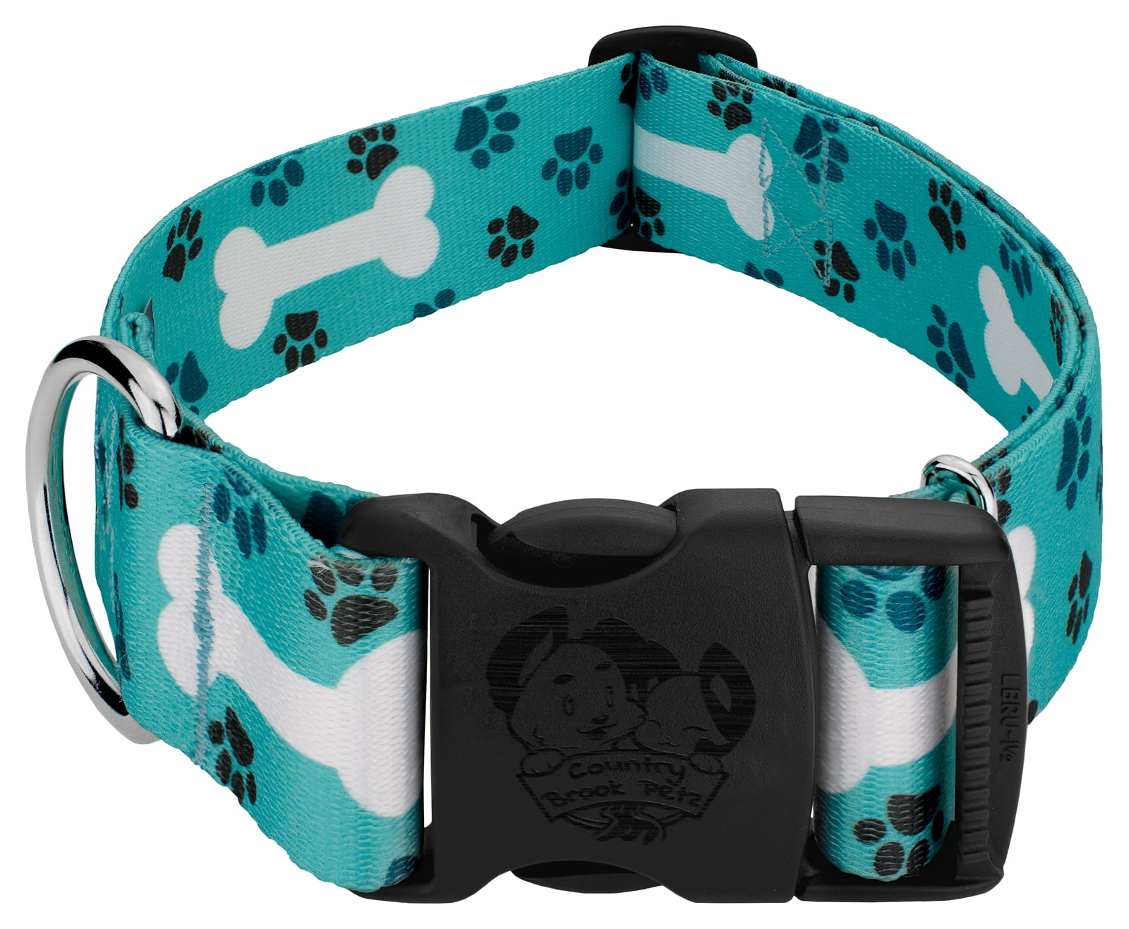 Country Brook Petz® 1 1/2 Inch Deluxe Dog Collar Floral Collection 