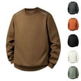 thumbnail image 2 of Fengactive Men's Oversize Sweatshirt Textured Crewneck Long Sleeve Shirt Heavyweight Thermal Pullover Tops, 2 of 3