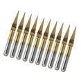thumbnail image 2 of 10x Herramientas de Grabado de material acero de Tungsteno para Grabar, Cortar y Plásticos, Cobre, Aluminio, , Nylon, Resina, F DYNWAVEMX Fresa de acero 10pcs, 2 of 8