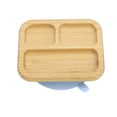 thumbnail image 1 of bambuskind Children's Plate with Suction Cup, Non-Slip Baby Tableware Set Made of Sustainable Bamboo with Flexible Spoon for Little Eaters, Includes Recipe E-Book, 1 of 5
