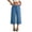 5# Blue, variant on Women's Capri Petite Pants Linen Summer Beach Casual Drawstring Wide Leg Lounge Palazzo Pant High Waist Trouser with Pockets Wine 2XL