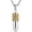 Knight-Silver&Gold, variant on Stainless Steel Bullet Head Cremation Memorial Urn for Ashes Human Ashes Necklace 22+2In Box Chain