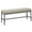 Gray Solid Rectangle 47" x 16" x 18", variant on DecMode Wood Bench with Burlap Seat, Gray