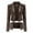 Brown, variant on CILENON Long Jackets for Women Trendy Women Cool Faux Leather Jacket Long Sleeve Zipper Fitted Coat Fall Short Jacket (Black,XXL)