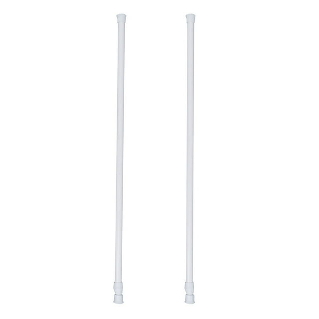 2 Pcs Tringle à Rideau de Douche en Acier au Carbone Multi-Usage Tringle Télescopique Réglable