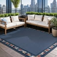 thumbnail image 5 of Beverly Rug Outdoor / Indoor Area Rugs Patio Porch Garden Carpet Bordered/Blue 8x10, 5 of 9