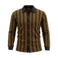 thumbnail image 7 of MiYuan Men's Textured Striped Shirts Casual Button down Long Sleeve Shirt Collared, Vintage for Daily Wear, 7 of 7