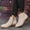 Beige, variant on Fnooota Women's Ankle Booties, Side Zipper Non Slip Block Heel Fashion Fall Winter Shoes Beige Size 9