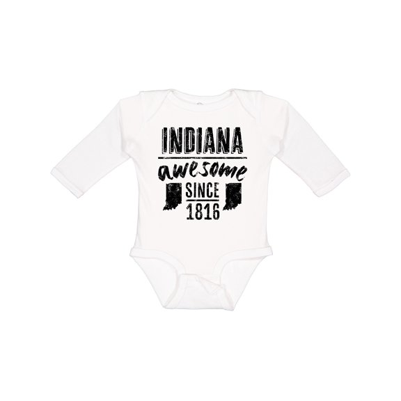 Inktastic Indiana Awesome Since 1816 Boys or Girls Long Sleeve Baby Bodysuit