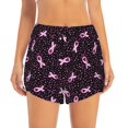 thumbnail image 2 of Balery Breast Cancer Awareness3 Pantalones cortos deportivos para mujer con forro y dos bolsillos, elásticos, para entrenamiento, gimnasio, yoga-X-Large, 2 of 7