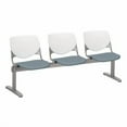 thumbnail image 4 of KFI Studios KOOL 3 Seat Reception Bench, White Back, Tuxedo Seat, 4 of 7