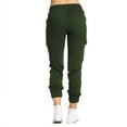 thumbnail image 3 of WTXUE Cargo Pants, Scrub Pants Ladies Multi Pocket Casual Pants Elastic Waist Corset Rope Pants, Slacks Pantalones De Mujer, Olive green, 3 of 5