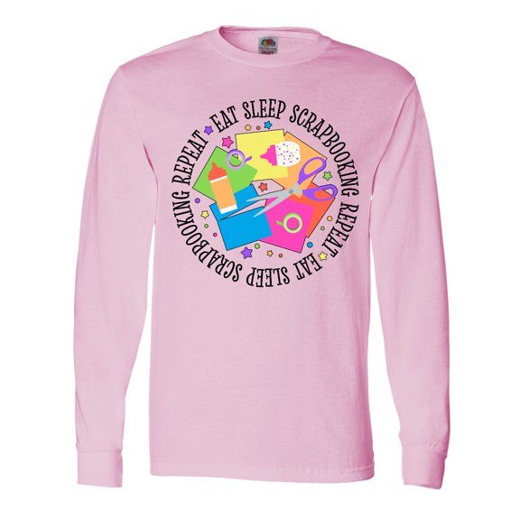 Inktastic Eat Sleep Scrapbooking Repeat Long Sleeve T-Shirt