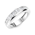 thumbnail image 2 of AVDAN 4mm Round Moissanite Diamond 925 Sterling Silver Half Eternity Women Wedding Ring, 2 of 4