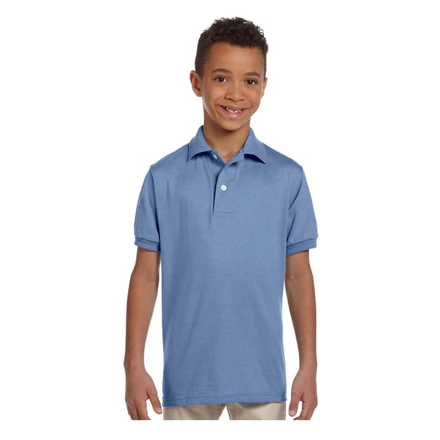 Jerzees Big Boy's Stain Resistant Tagless Label Polo Shirt, Style 437Y