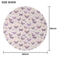 thumbnail image 6 of Beige Butterfly Pattern Round Tablecloth 60"x60",Wrinkle Wipeable Table Cloth for Kitchen Dining Room Picnic Patio Party, 6 of 6