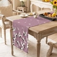 thumbnail image 5 of Cherry Blossoms Table Runner - 90 Inch Long, Kitchen Dining Table Runner Dresser Scarves, White Crane Harmony Pink Farmhouse Decor for Coffee Tables Wedding Party Banquet, 5 of 6